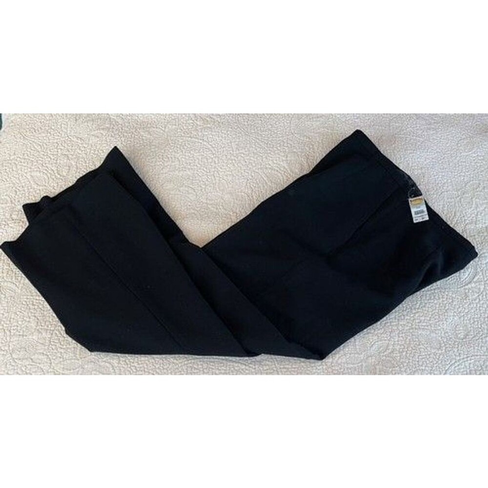 NEW NWT Talbots Black Women's Petite Wool Pants Sz 8 Lined Flat Front Side Zip